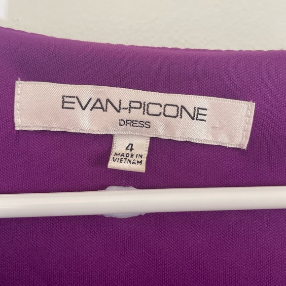 Evan-Picone - Size 4 Purple Dress - Picture 2 of 3